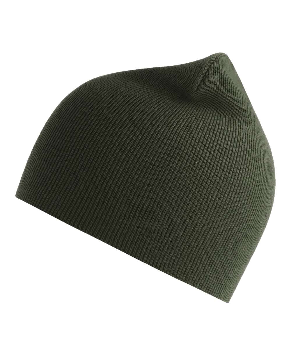 Left View of Olive Sustainable Beanie - YALA