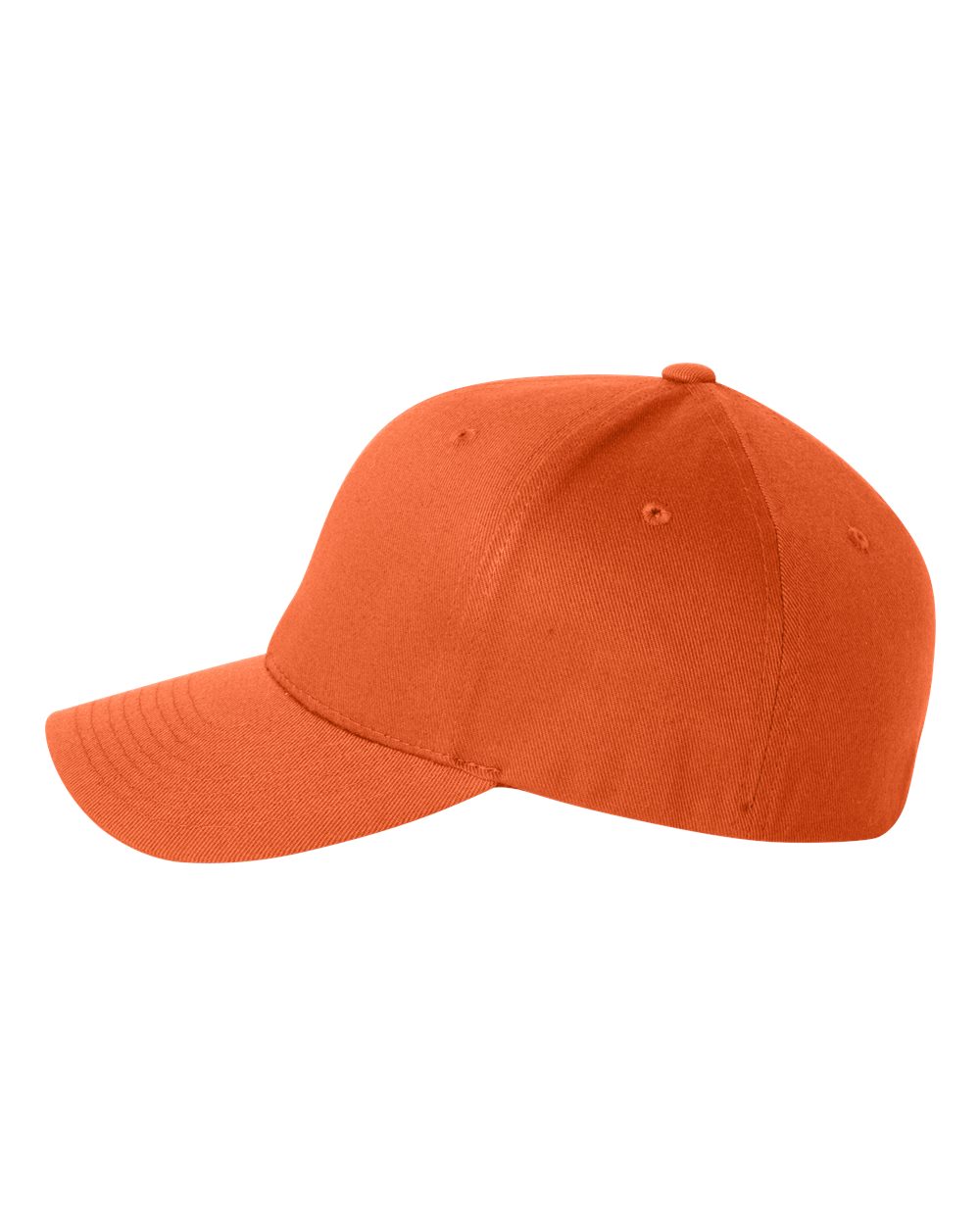 Left View of Orange Cotton Blend Cap - 6277