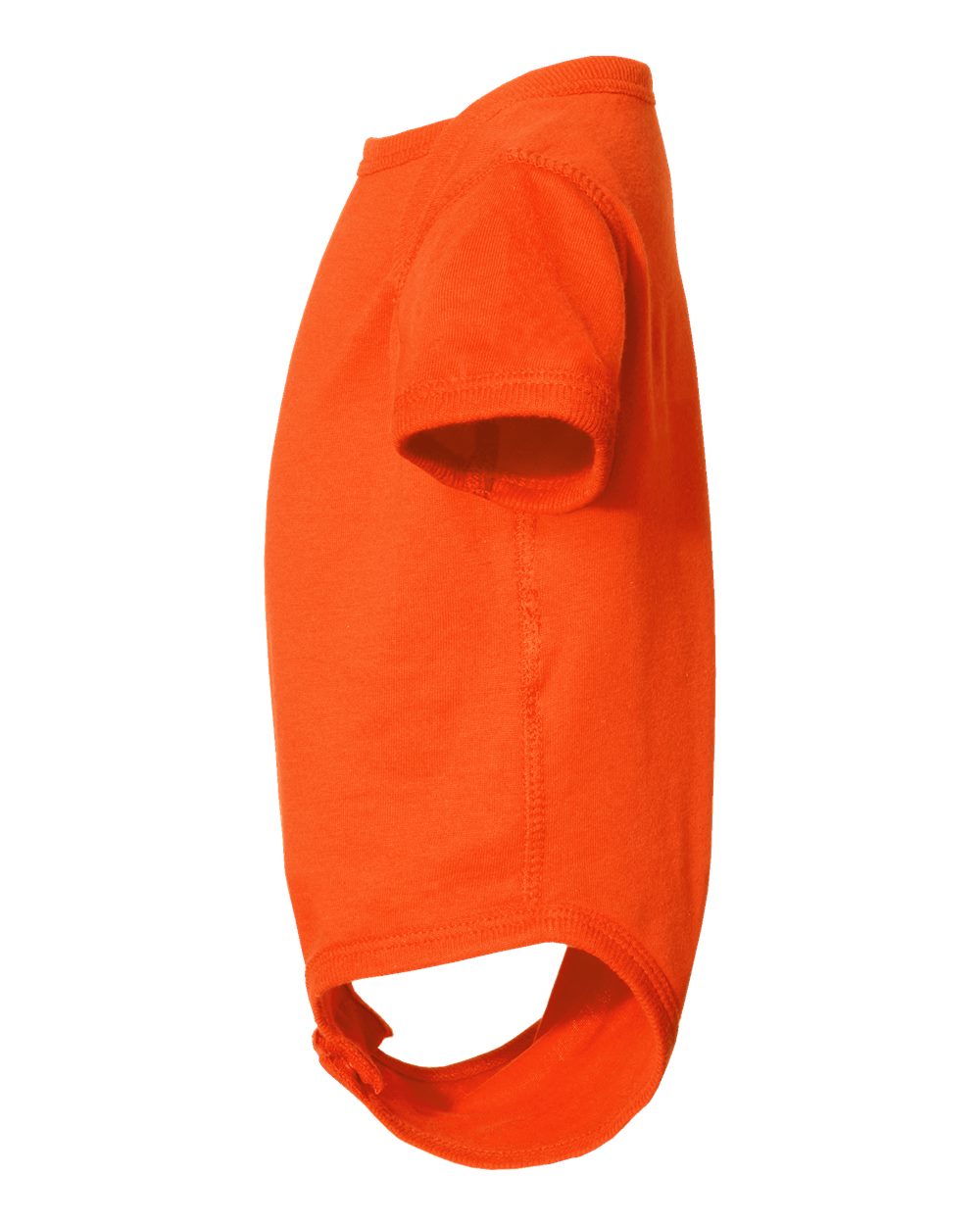 Left View of Orange Infant Fine Jersey Bodysuit - 4424