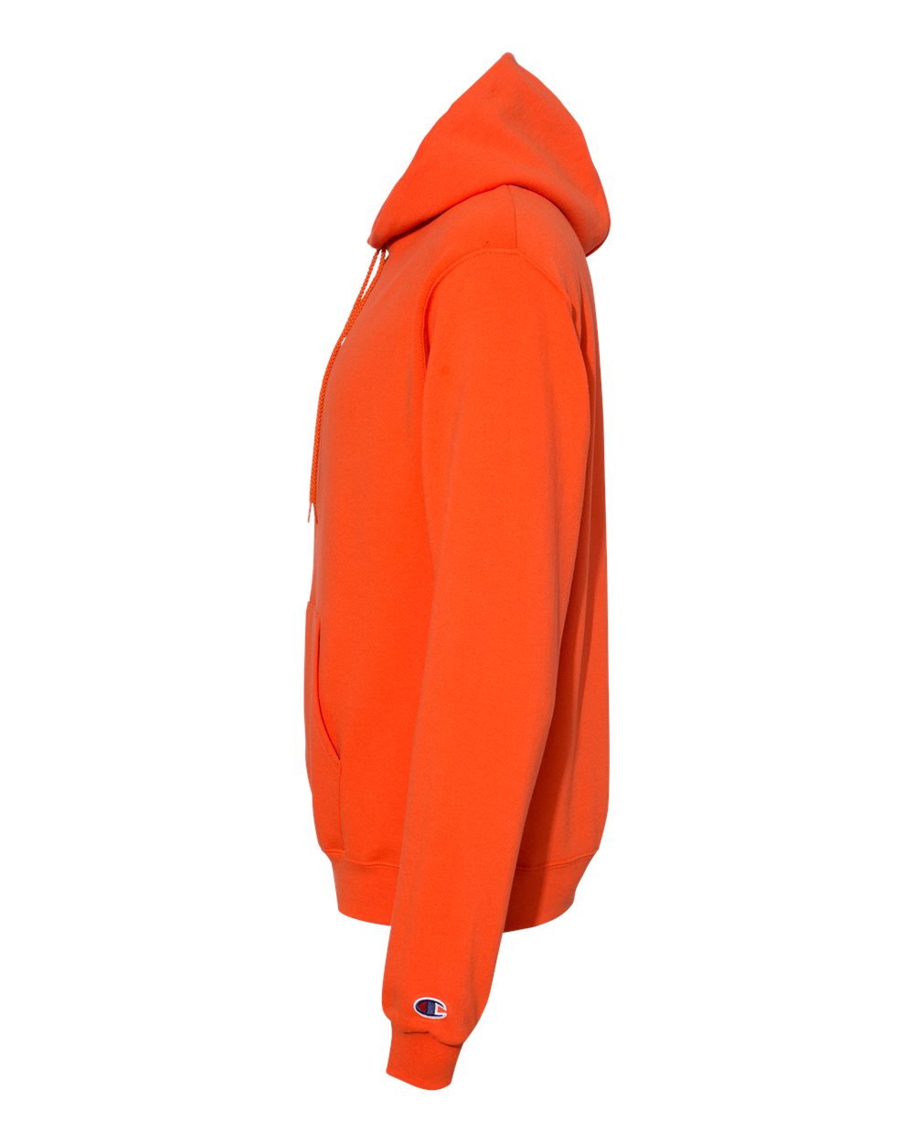 Left View of Orange Powerblend® Hooded Sweatshirt - S700