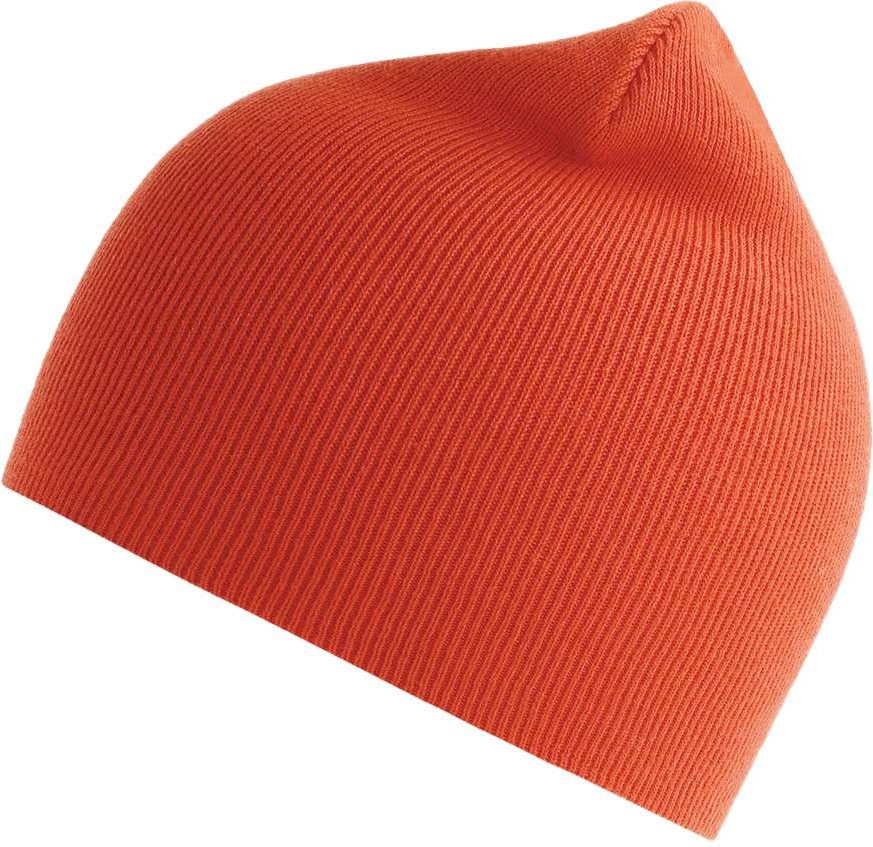 Left View of Orange Sustainable Beanie - YALA