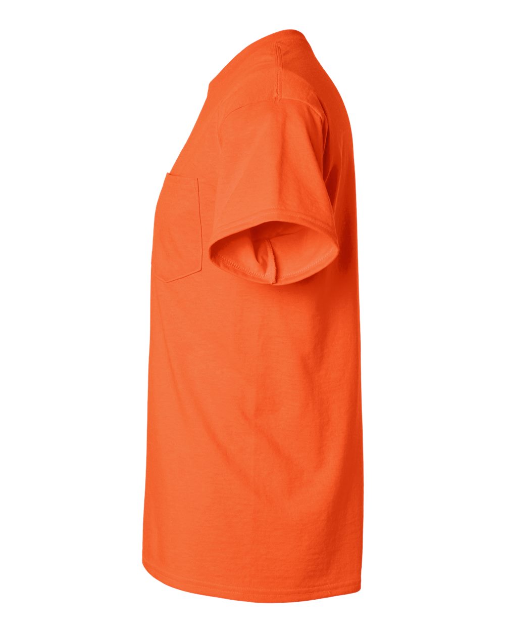 Left View of Orange Ultra Cotton® Pocket T-Shirt - 2300