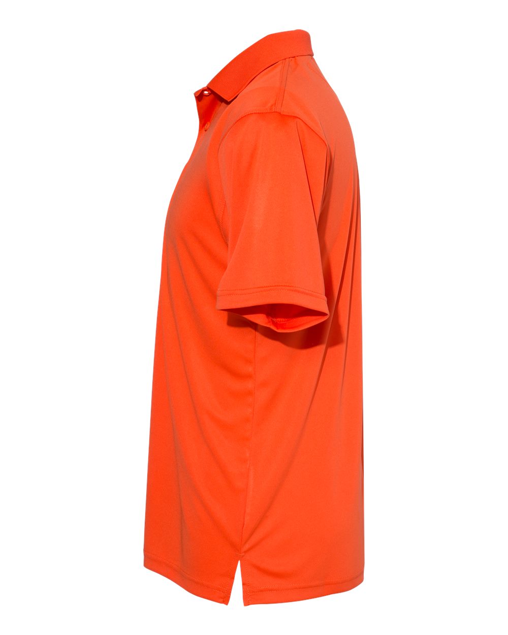 Left View of Orange Value Polyester Polo - 0100