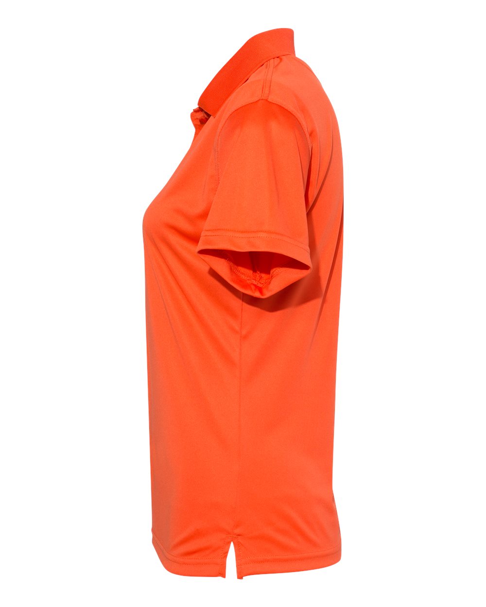 Left View of Orange Women's Value Polyester Polo - 5100