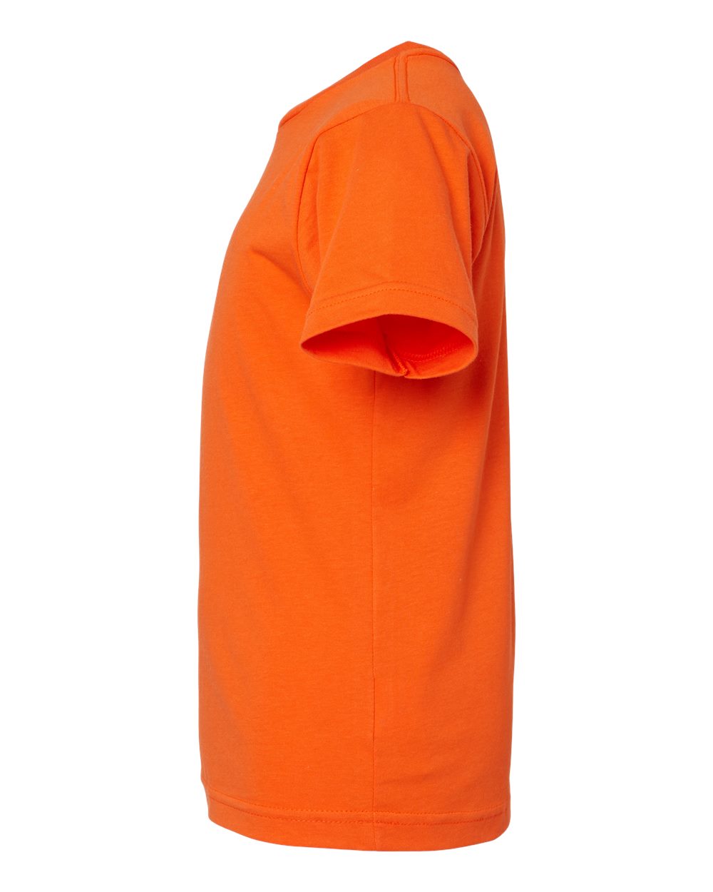 Left View of Orange Youth Fine Jersey Tee - 6101