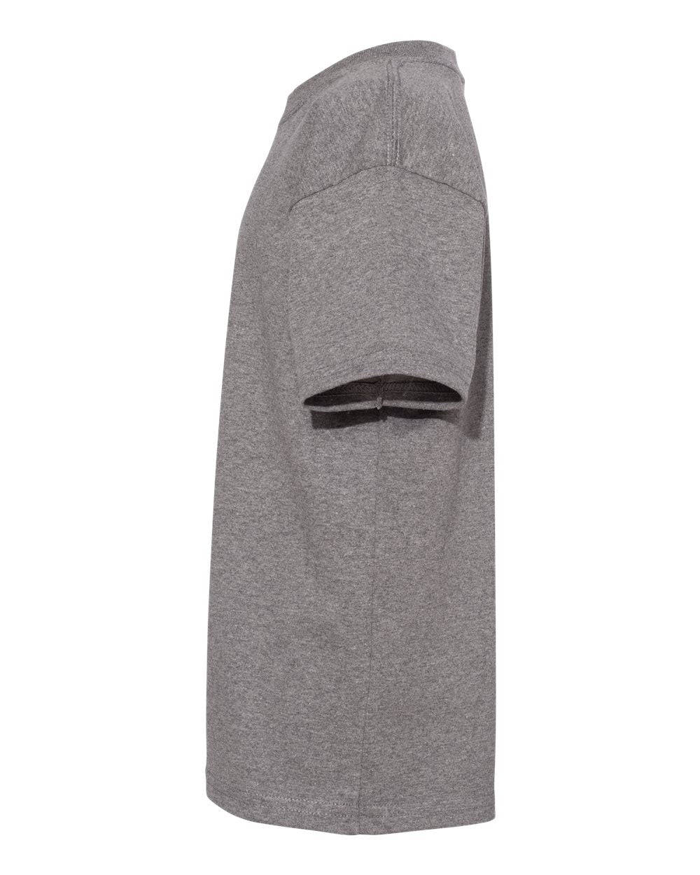 Left View of Oxford Grey Authentic Youth T-Shirt - 5450