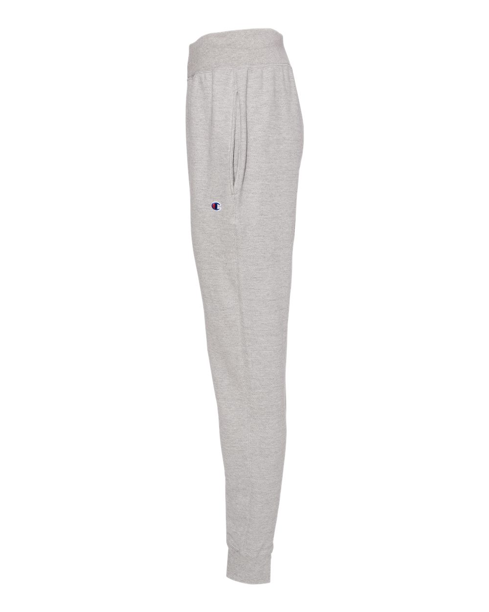 Left View of Oxford Grey Reverse Weave® Joggers - RW25