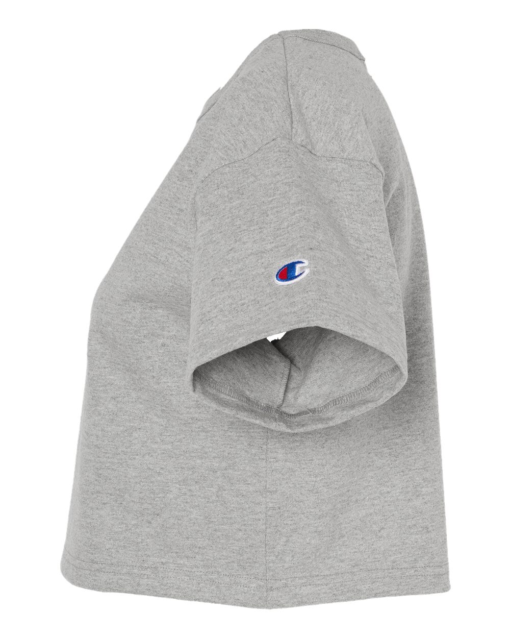 Left View of Oxford Grey Women's Heritage Jersey Crop T-Shirt - T453W