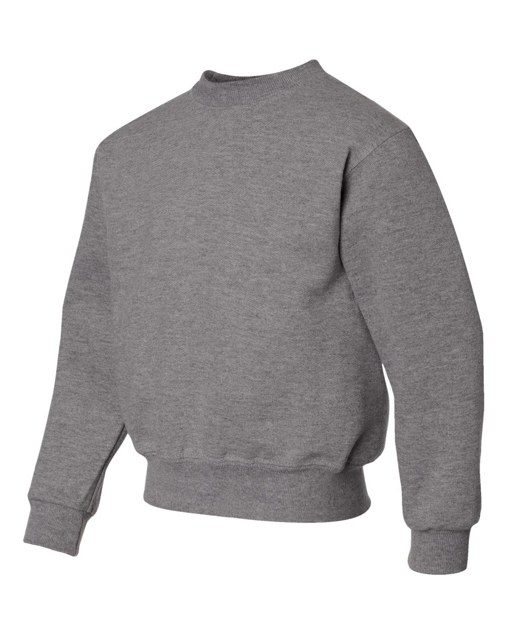 Left View of Oxford NuBlend® Youth Crewneck Sweatshirt - 562BR