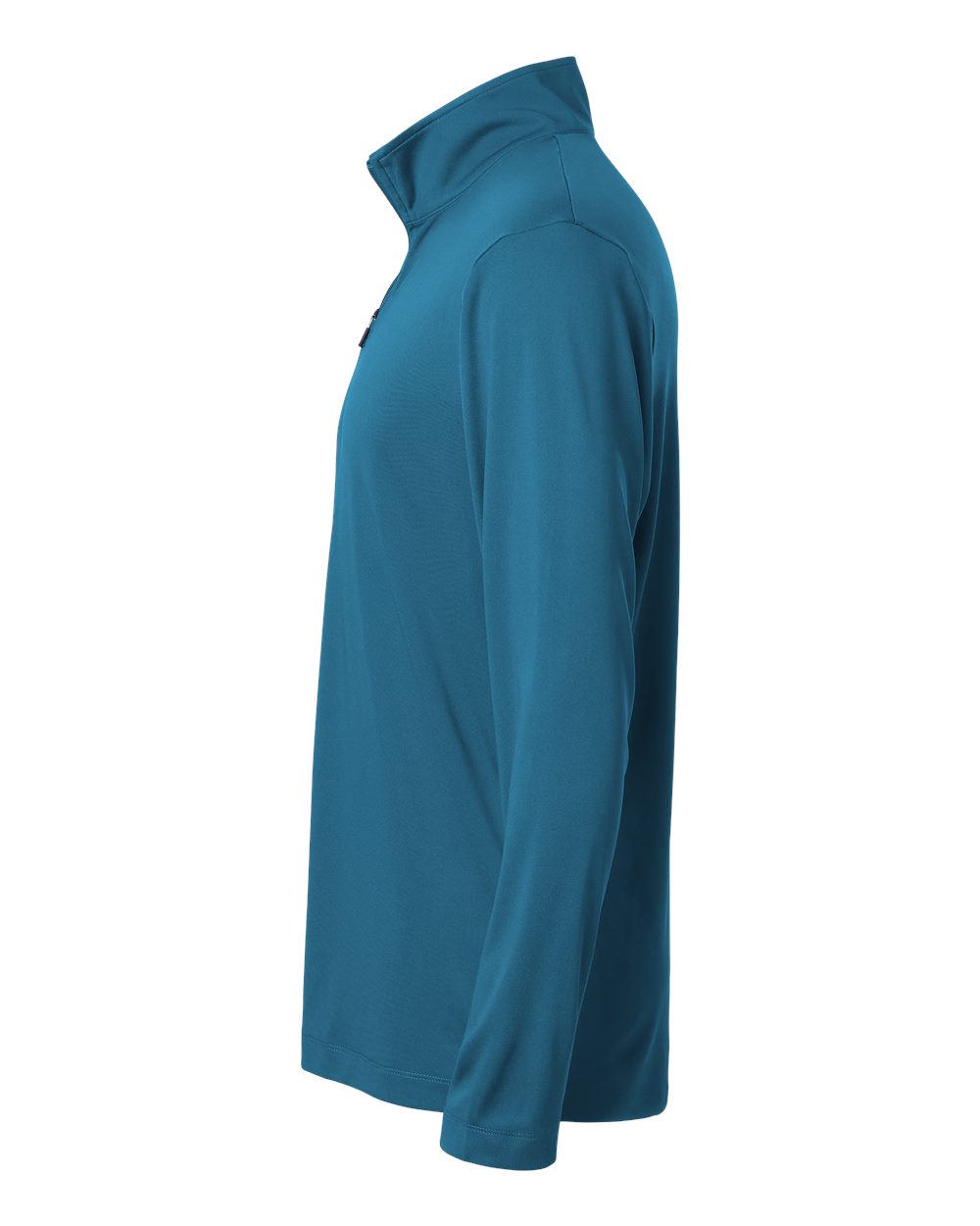 Left View of Pacific Blue Pro-Lock Performance Quarter-Zip Pullover - 41870