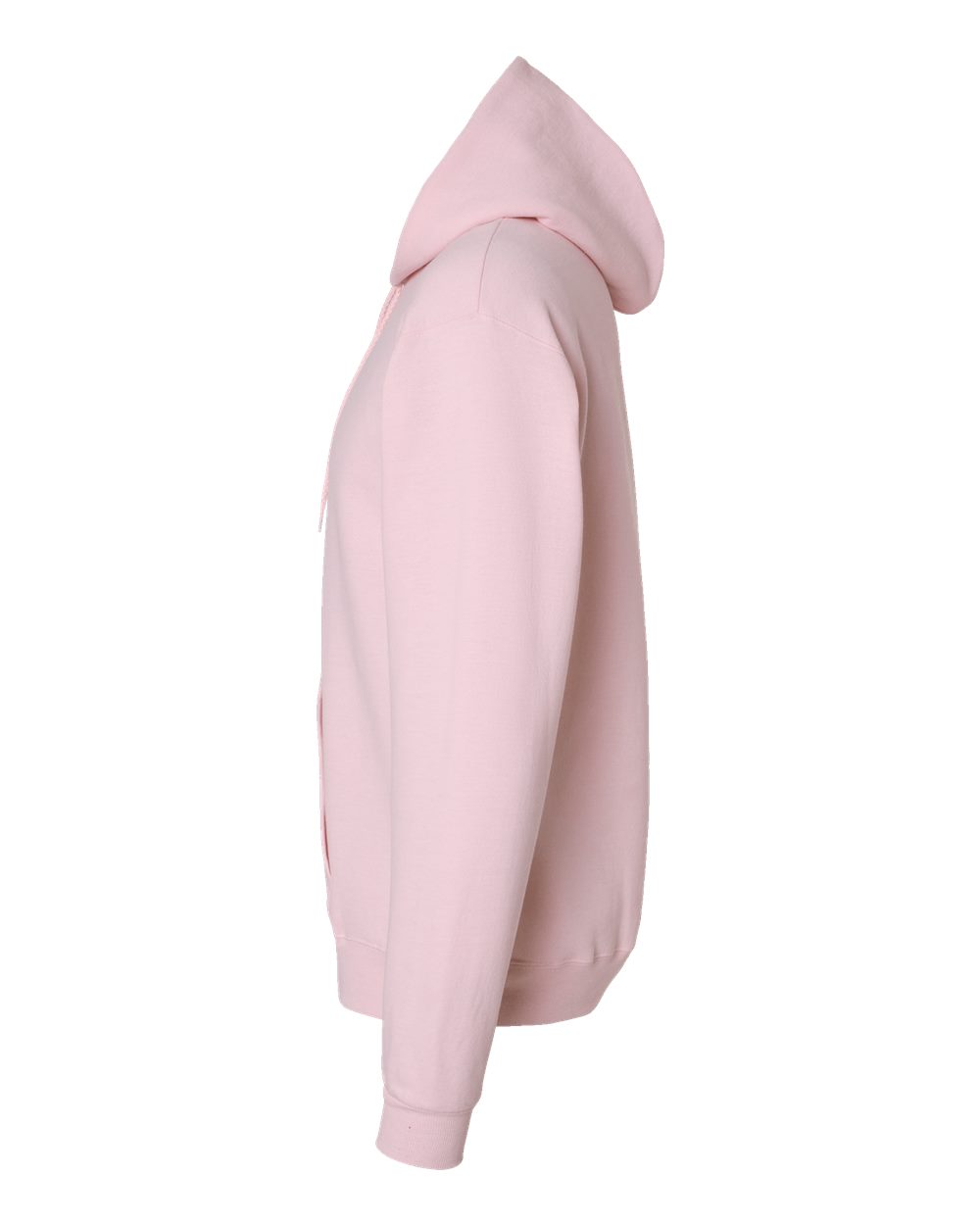 Left View of Pale Pink Ecosmart® Hooded Sweatshirt - P170