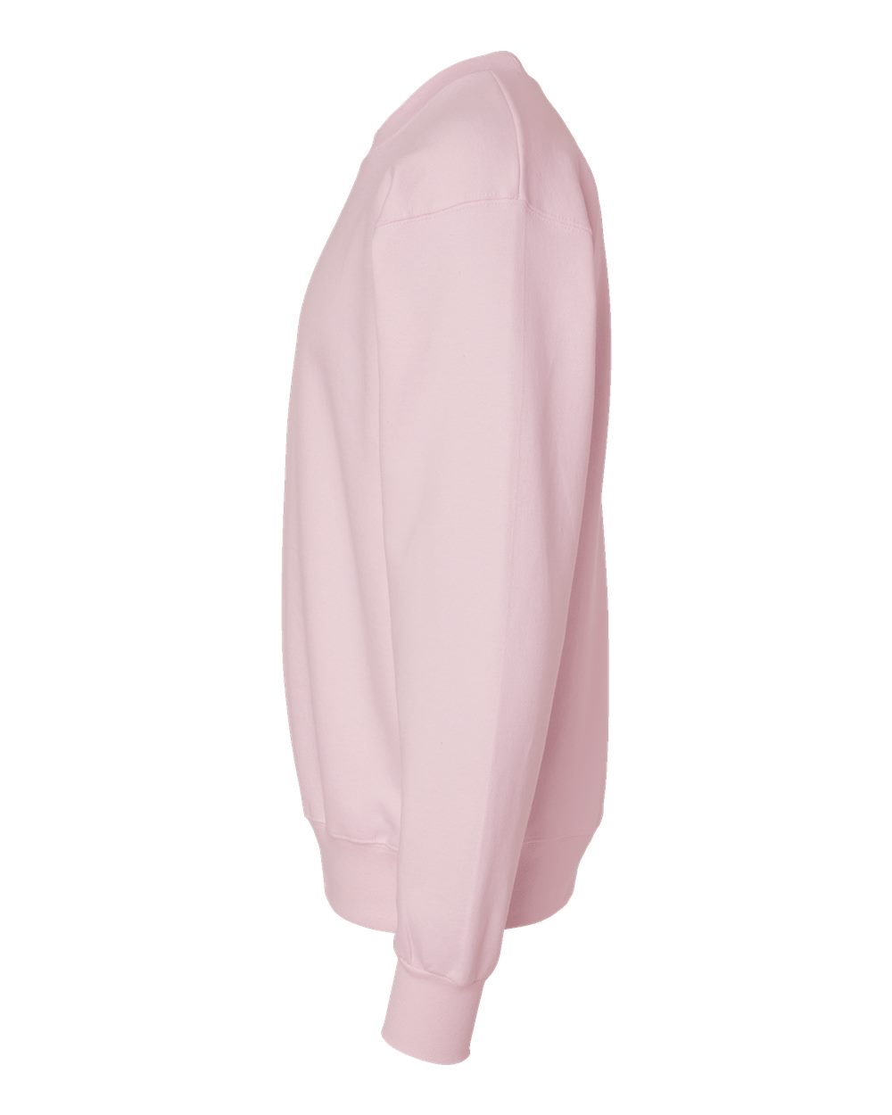Left View of Pale Pink Ultimate Cotton® Crewneck Sweatshirt - F260