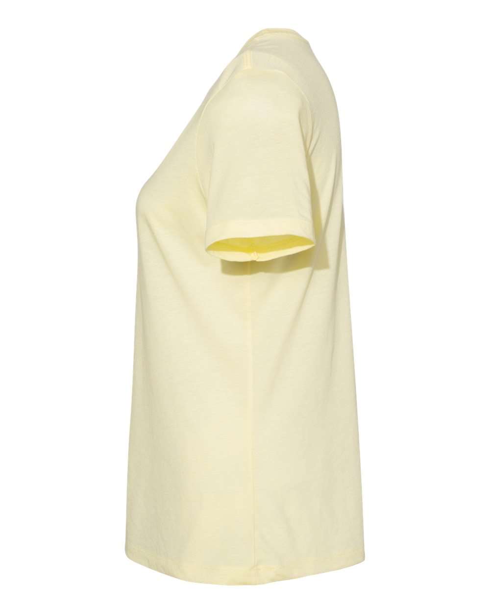 Left View of Pale Yellow Triblend Women’s Relaxed Fit Triblend Tee - 6413