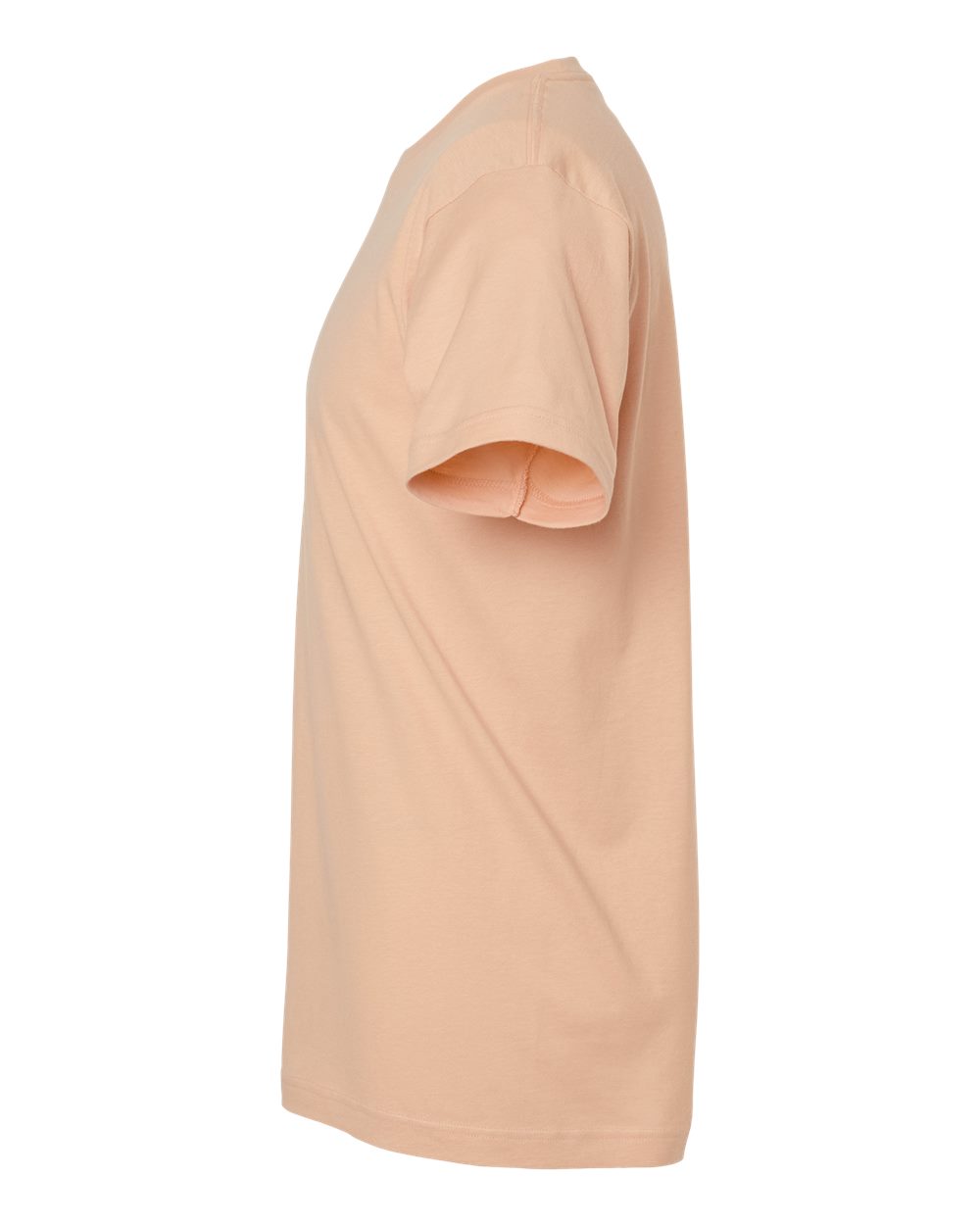 Left View of Peach Fine Jersey T-Shirt - 202