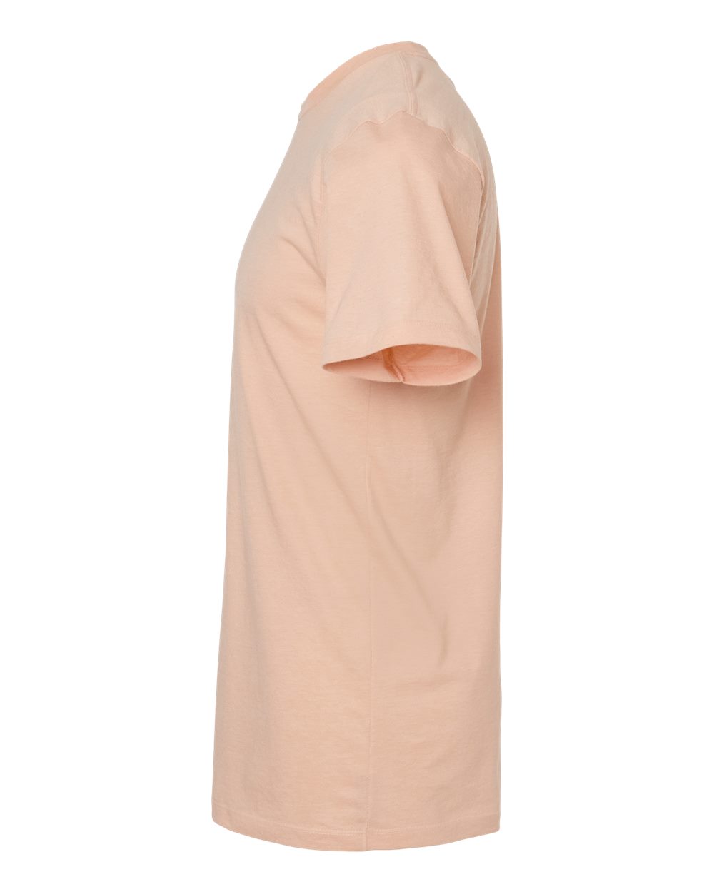 Left View of Peach Heather Premium Cotton Blend T-Shirt - 541