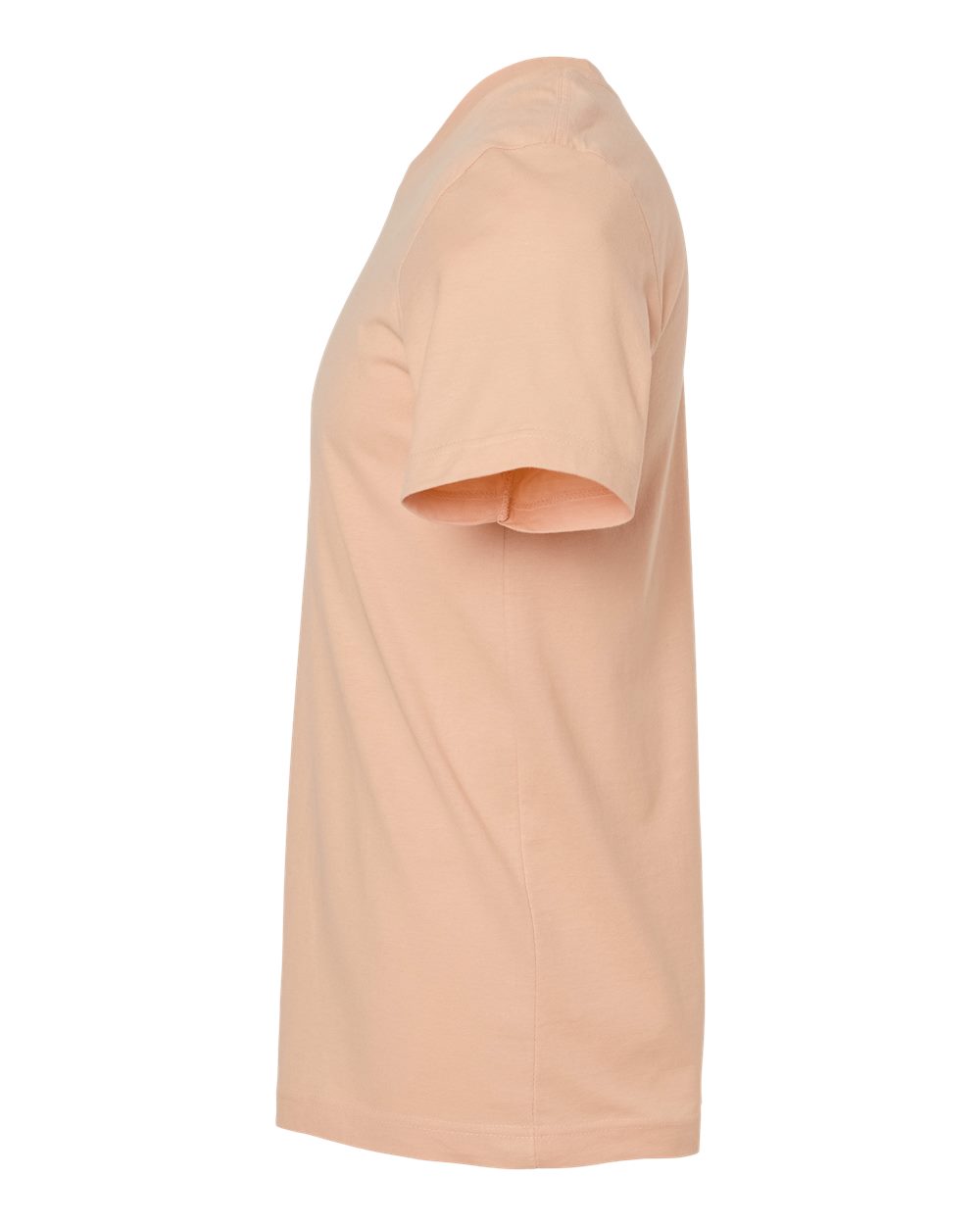 Left View of Peach Premium Cotton T-Shirt - 502