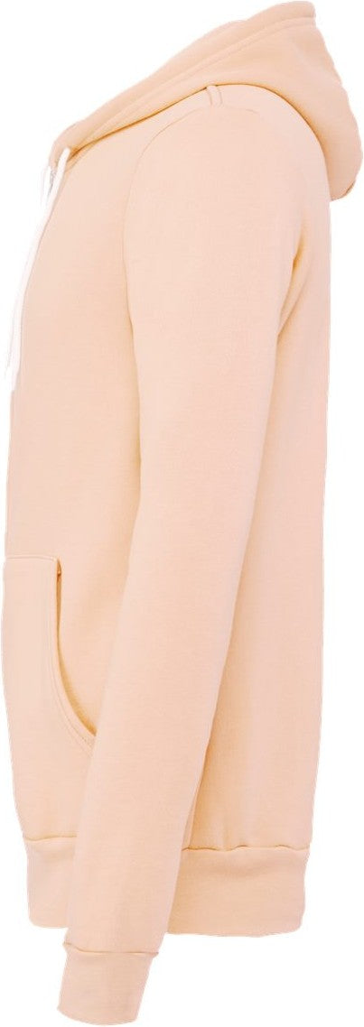 Left View of Peach Sponge Fleece Full-Zip Hoodie - 3739