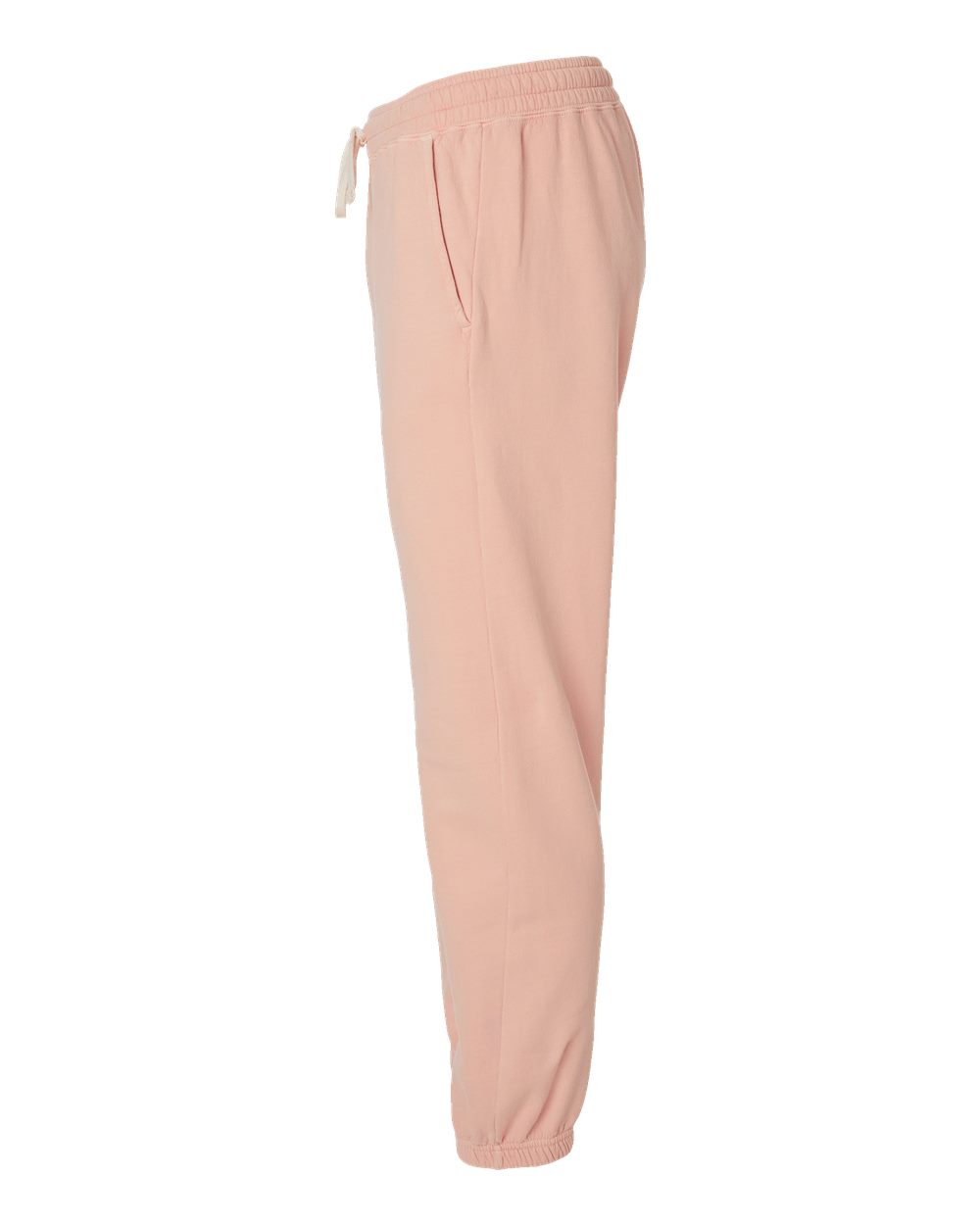 Left View of Peachy Garment-Dyed Lightweight Fleece Sweatpants - 1469