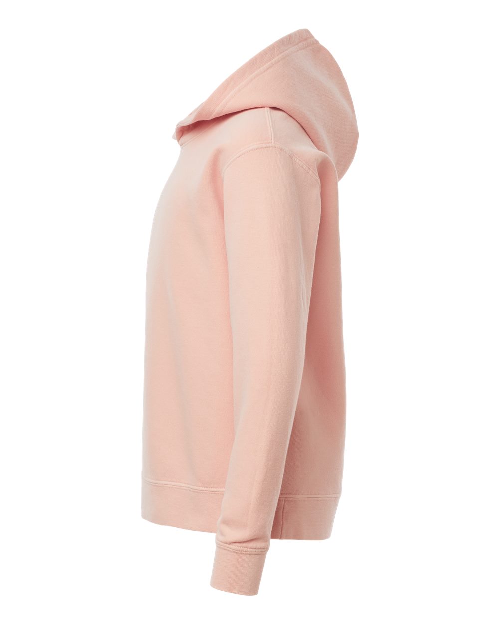Left View of Peachy Garment-Dyed Youth Lightweight Fleece Hooded Sweatshirt - 1467Y
