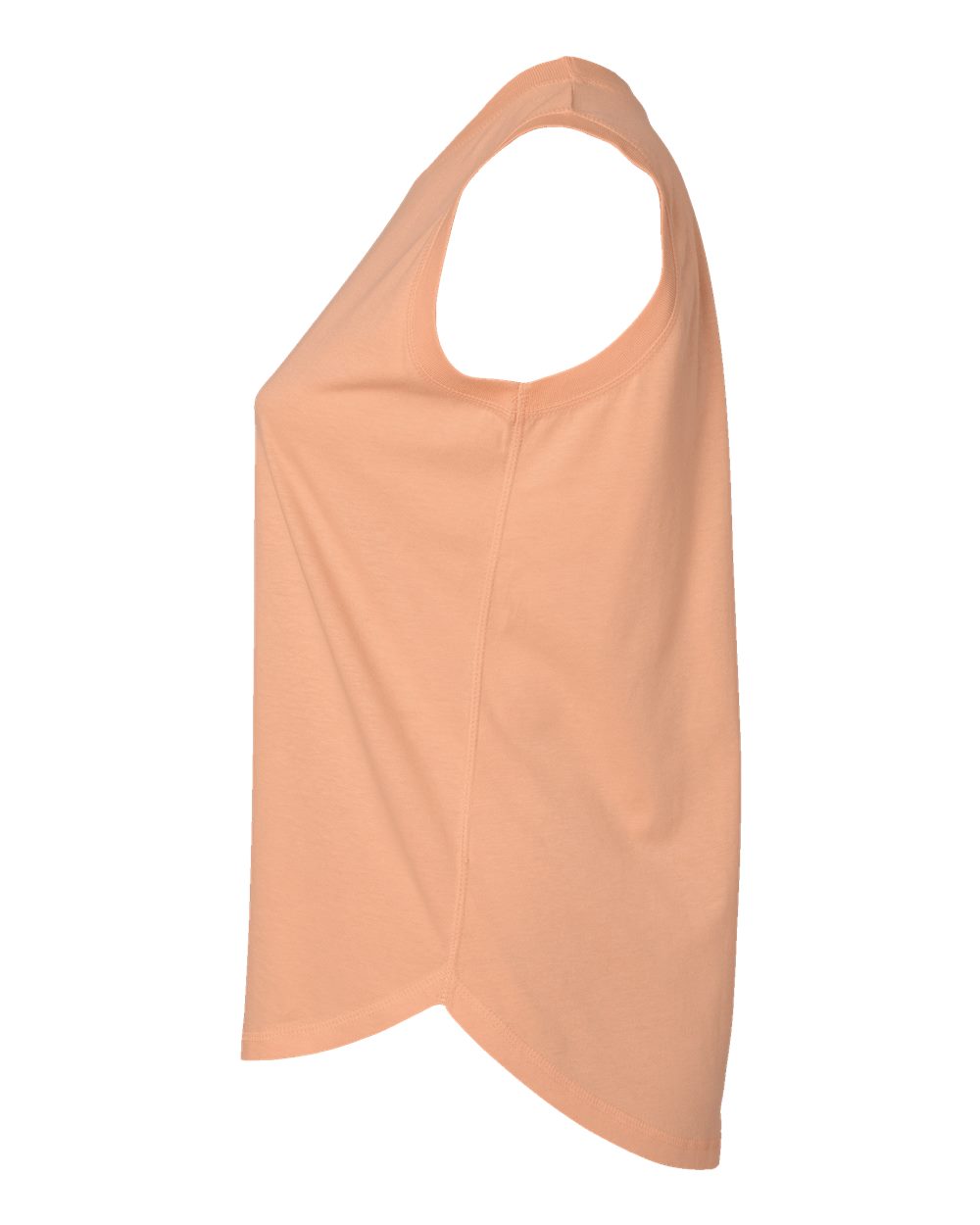 Left View of Peachy Women's Curvy Relaxed Fine Jersey Tank - 3892