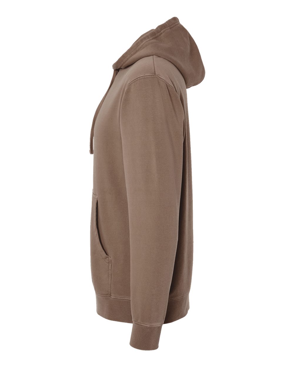 Left View of Pigment Clay Midweight Pigment-Dyed Hooded Sweatshirt - PRM4500