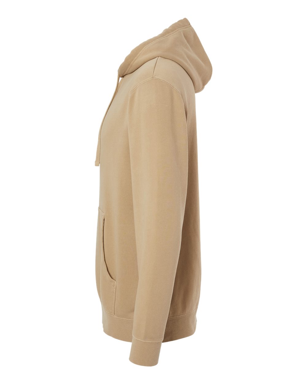 Left View of Pigment Sandstone Midweight Pigment-Dyed Hooded Sweatshirt - PRM4500