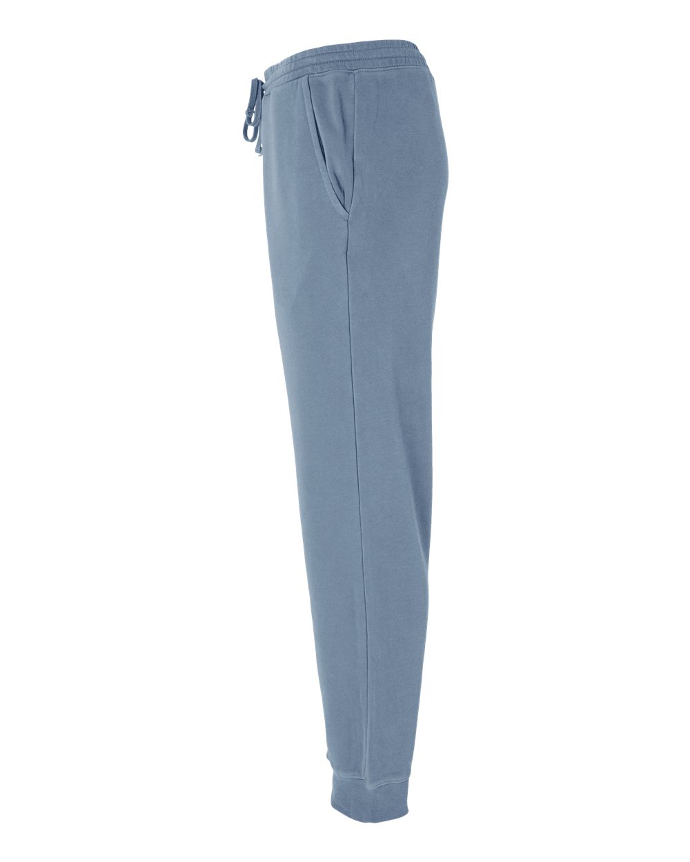 Left View of Pigment Slate Blue Pigment-Dyed Fleece Pants - PRM50PTPD