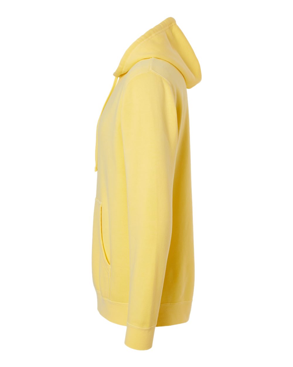 Left View of Pigment Yellow Midweight Pigment-Dyed Hooded Sweatshirt - PRM4500
