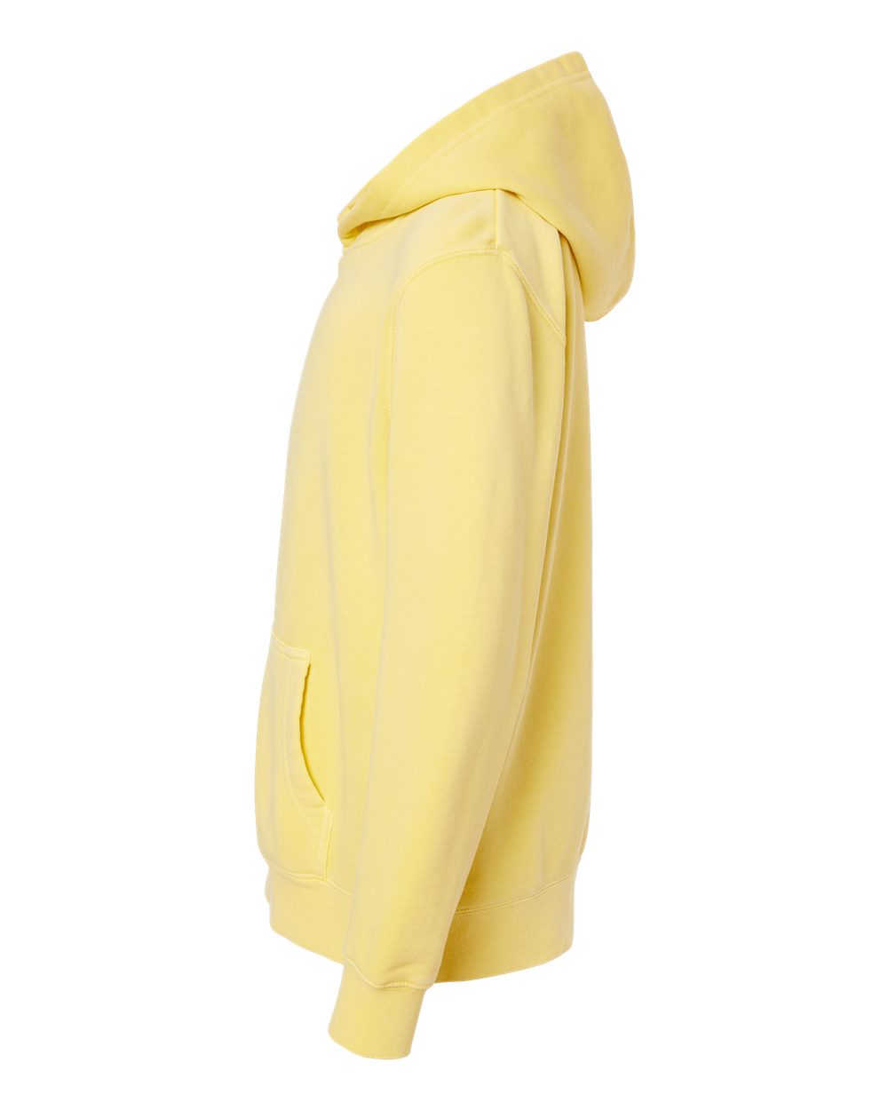 Left View of Pigment Yellow Youth Midweight Pigment-Dyed Hooded Sweatshirt - PRM1500Y