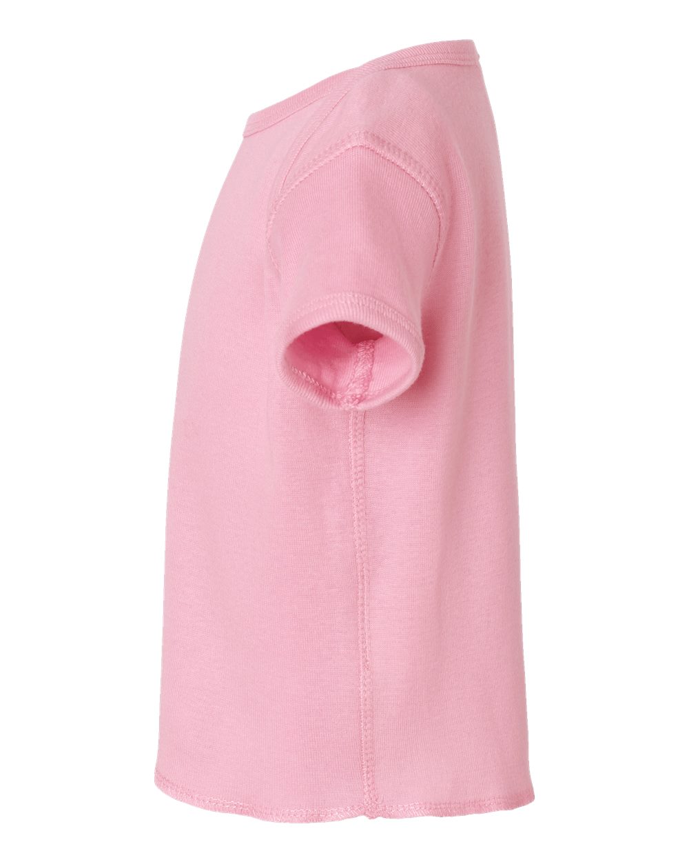 Left View of Pink Infant Baby Rib Tee - 3400