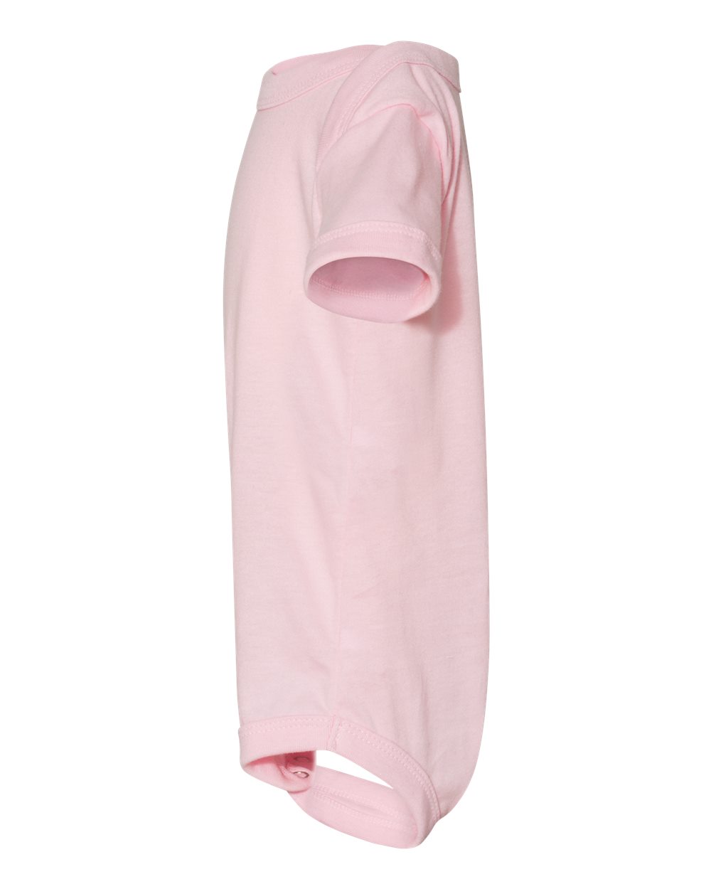 Left View of Pink Infant Jersey One Piece - 100B