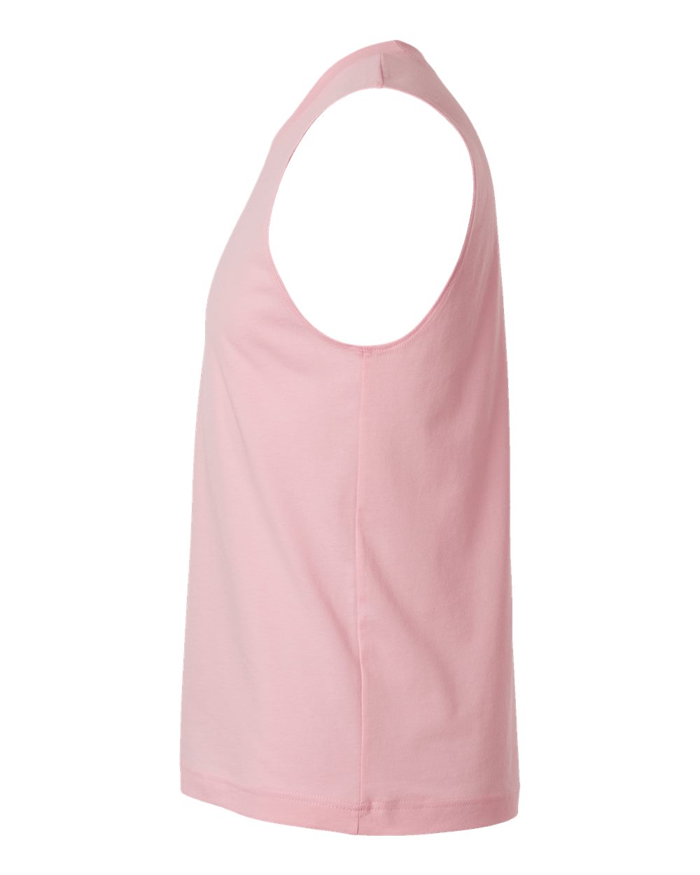 Left View of Pink Jersey Muscle Tank - 3483