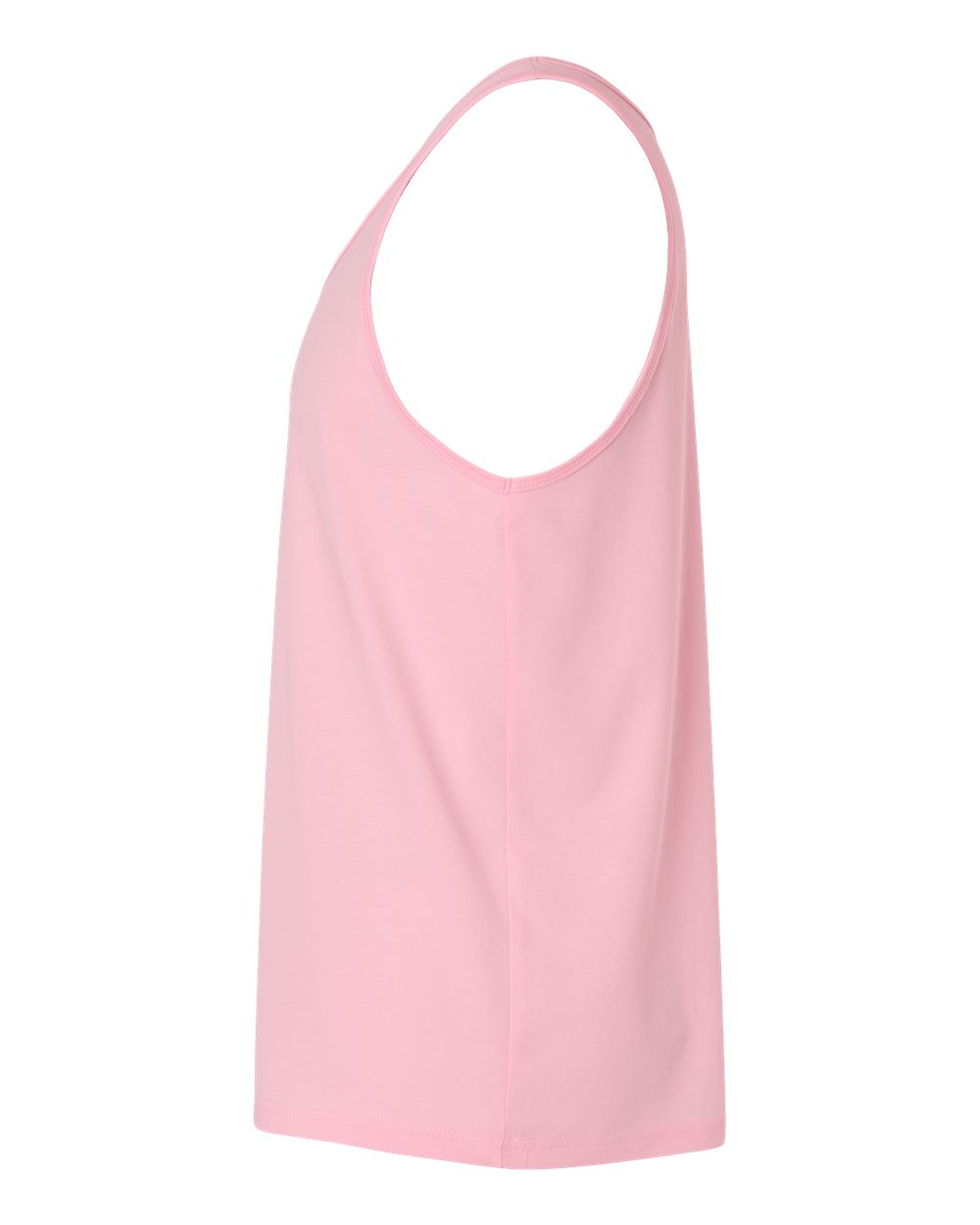 Left View of Pink Jersey Tank - 3480