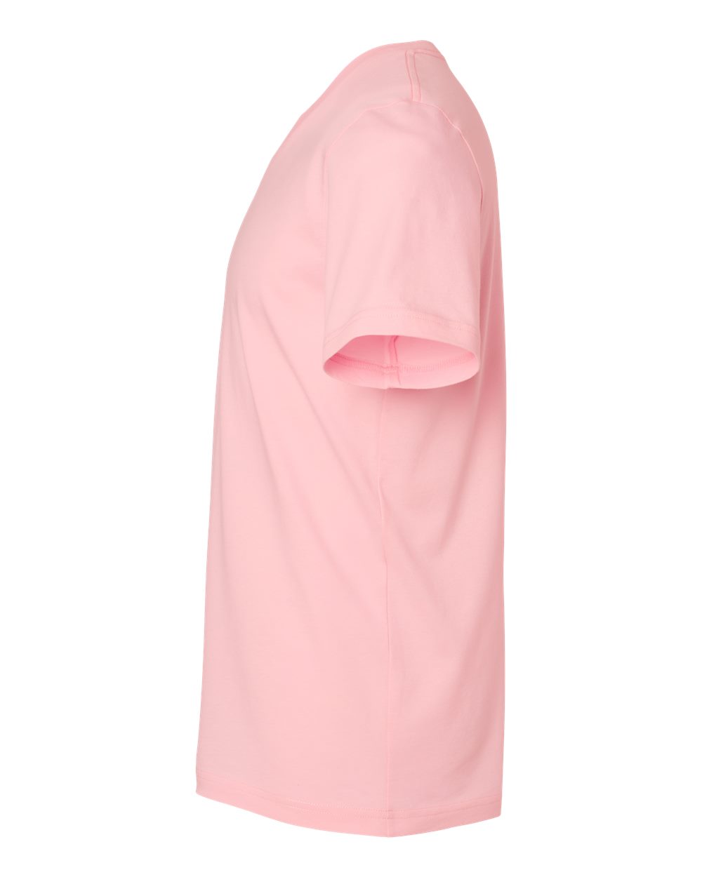 Left View of Pink Jersey V-Neck Tee - 3005