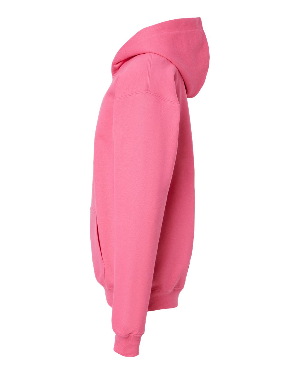 Left View of Pink Lemonade Softstyle® Youth Midweight Hooded Sweatshirt - SF500B