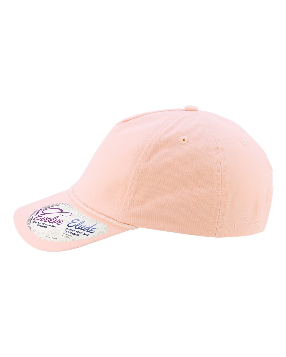 Left View of Pink Sorbet/ Floral Women's Washed 5-Panel with Rope - MAYA