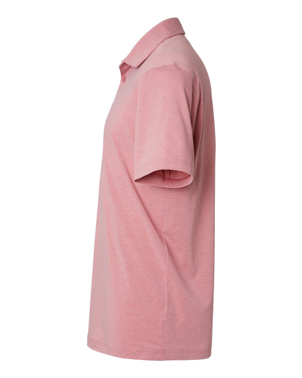 Left View of Pink Strata Melange Blend Polo - A590