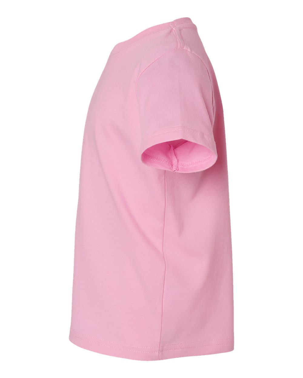 Left View of Pink Toddler Fine Jersey Tee - 3321