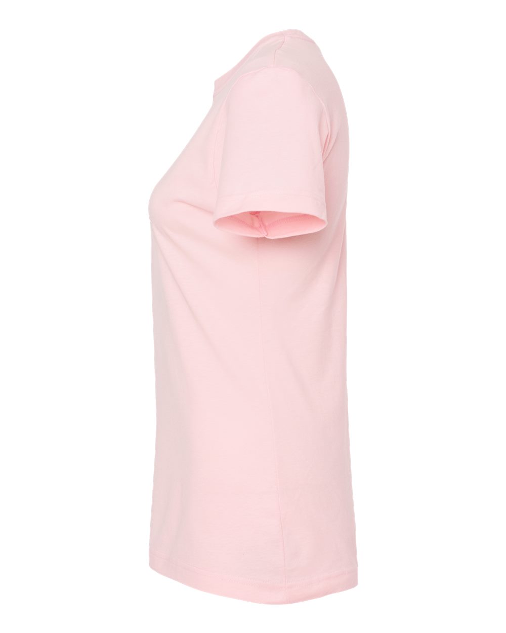 Left View of Pink Women's Fine Jersey Classic Fit T-Shirt - 216