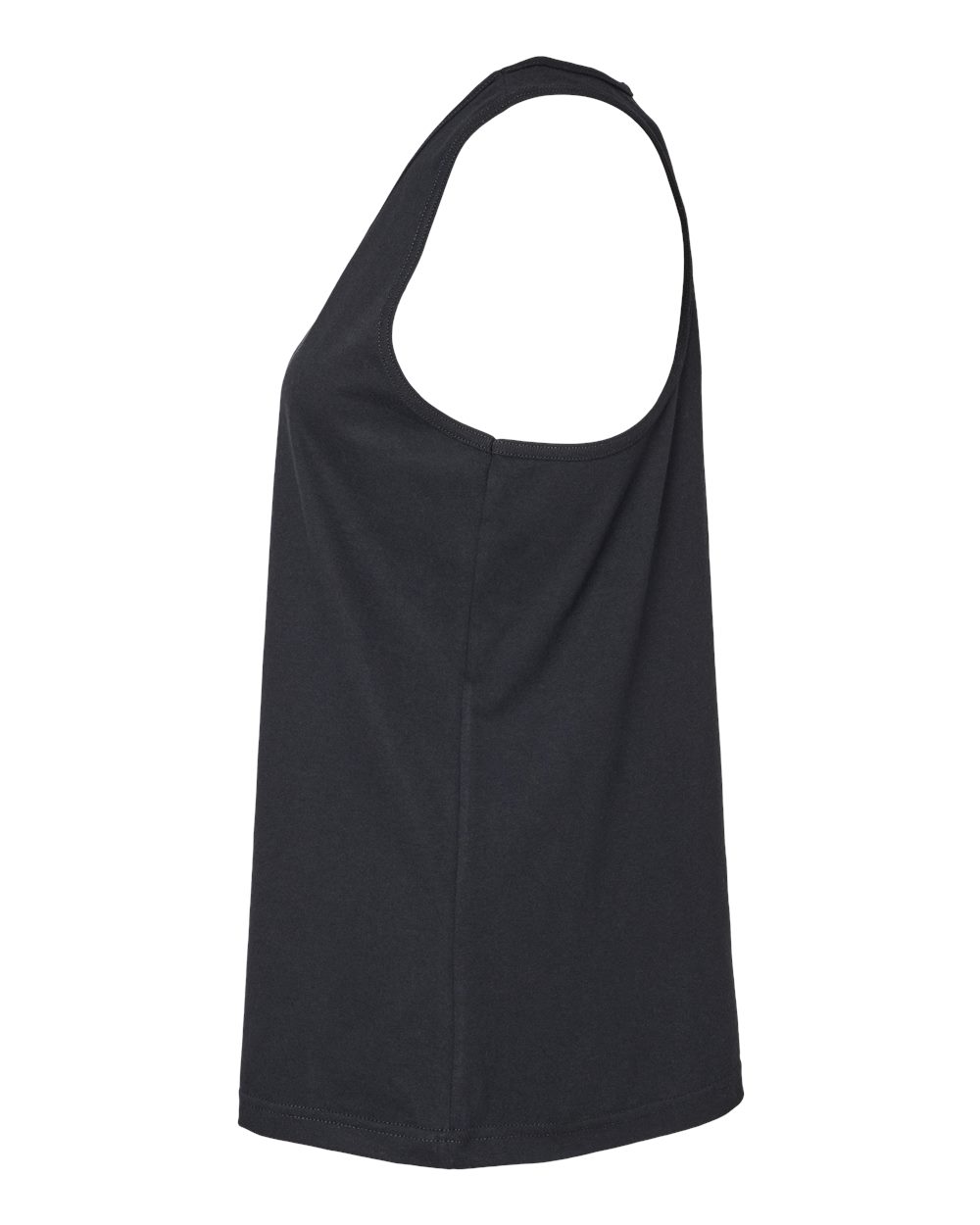 Left View of Pitch Black Softstyle® Women’s CVC Racerback Tank Top - 64220LCVC