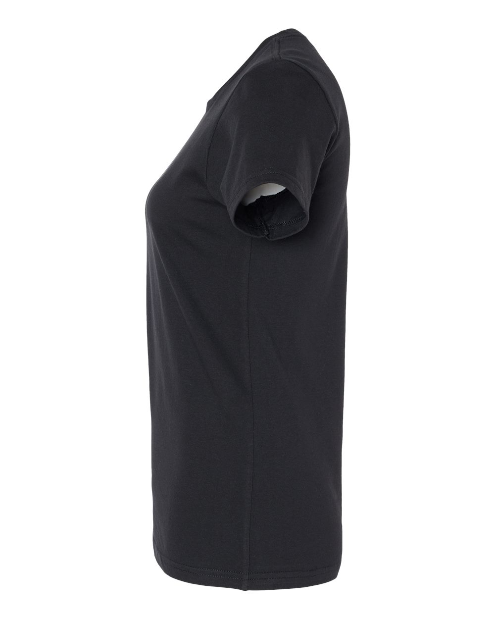 Left View of Pitch Black Softstyle® Women's Midweight T-Shirt - 65000L