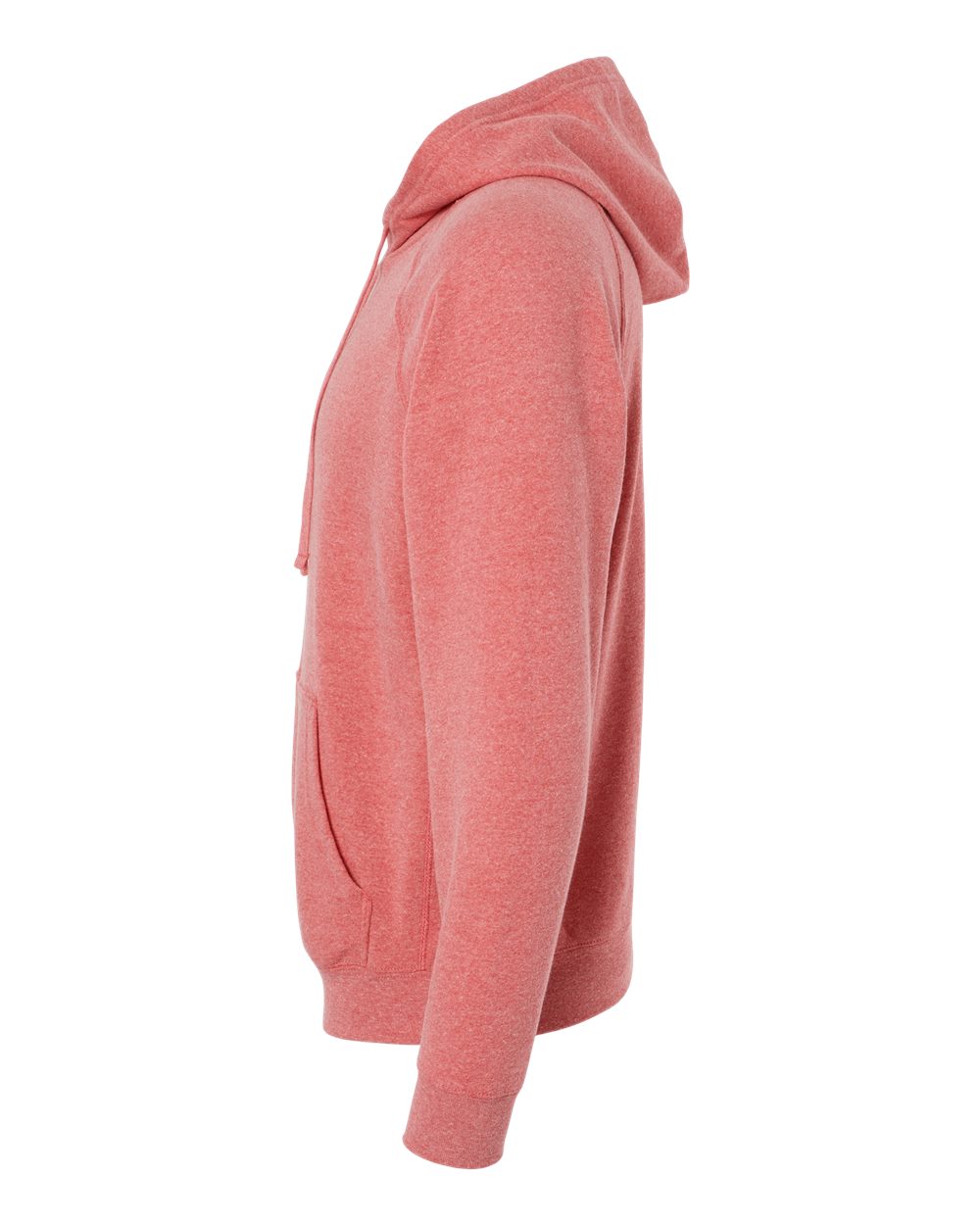 Left View of Pomegranate Special Blend Raglan Hooded Sweatshirt - PRM33SBP