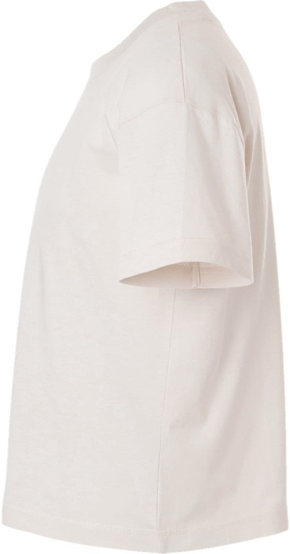 Left View of Porcelain Relaxed Crew Tee - 3520