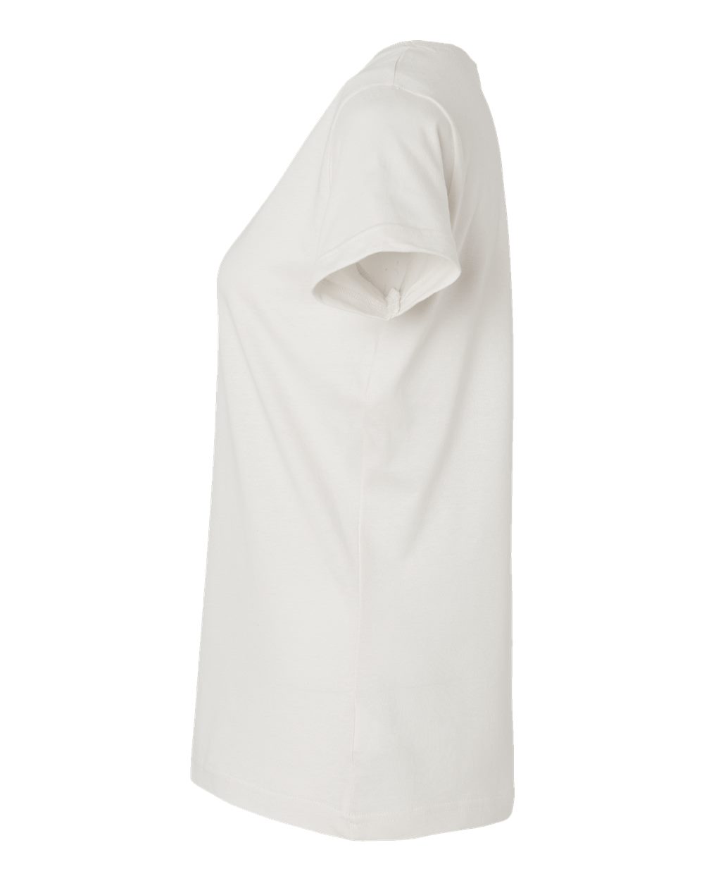 Left View of Porcelain Women's Fine Jersey Tee - 3516