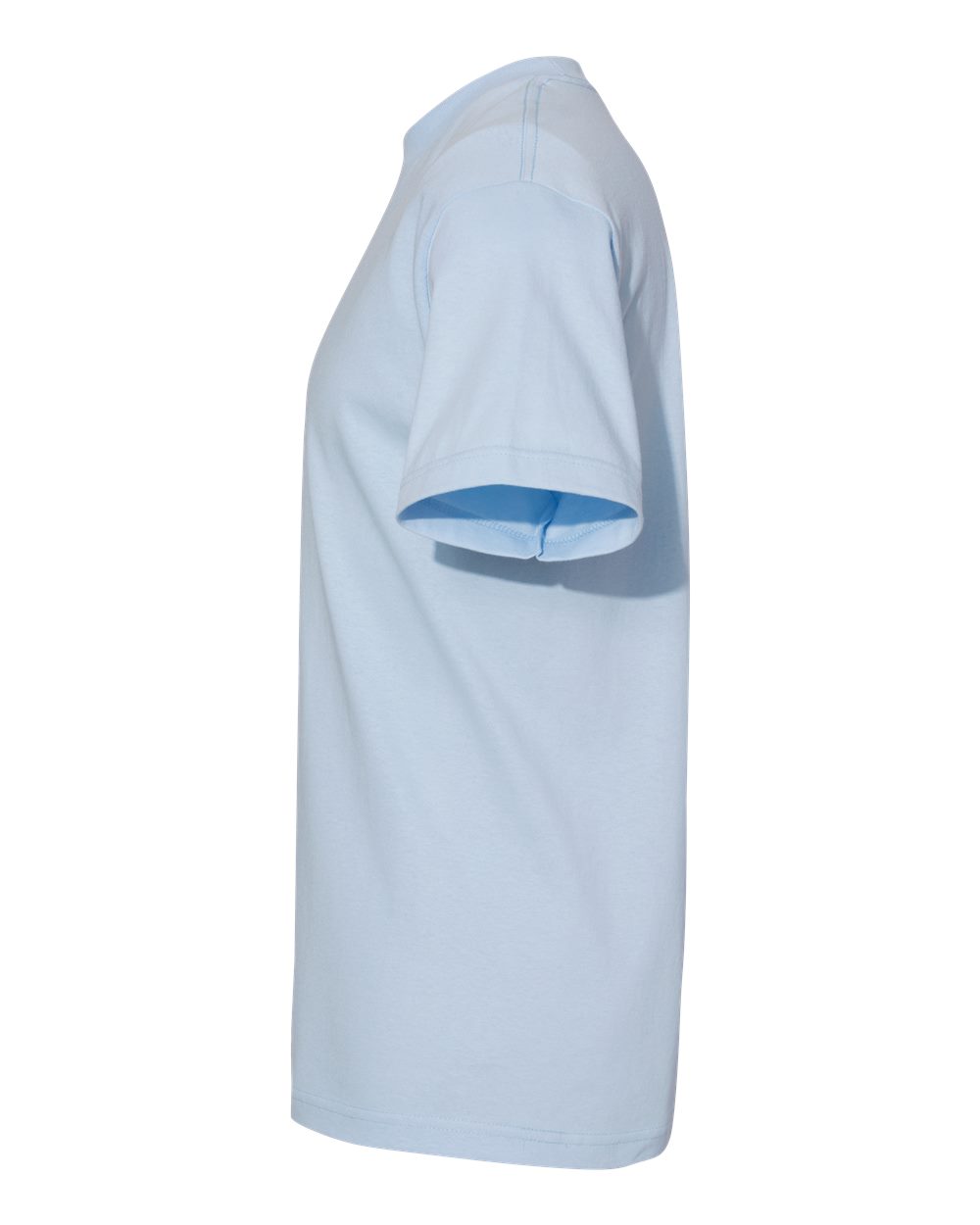 Left View of Powder Blue Heavyweight Cotton Tee - 1301