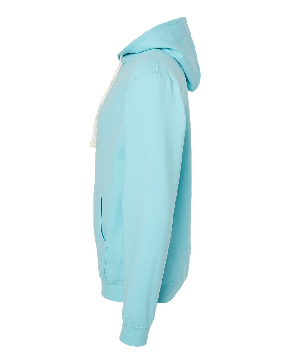 Left View of Purist Blue Fleece Hooded Sweatshirt - 320