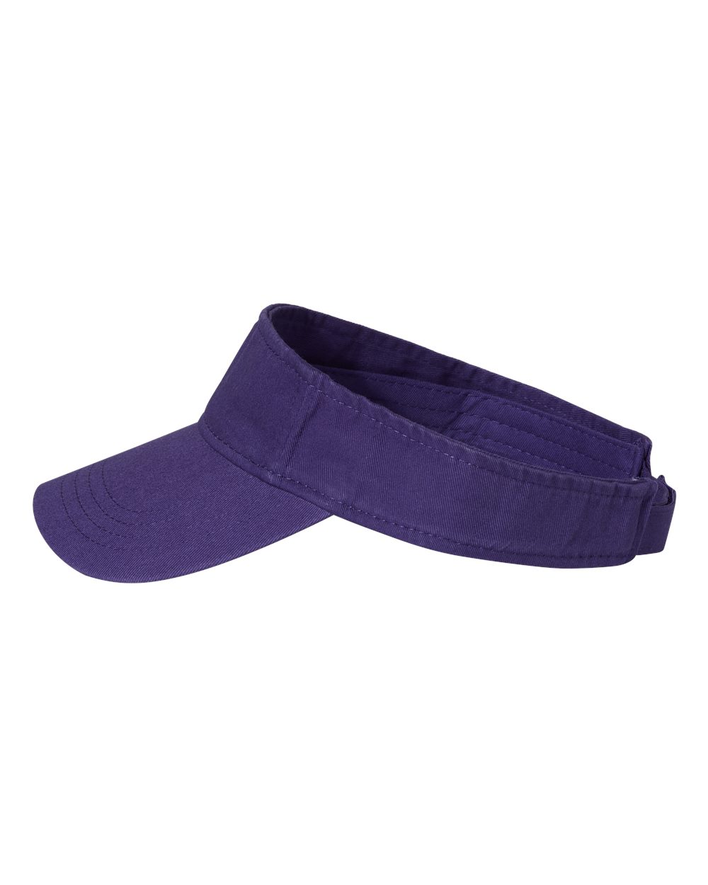 Left View of Purple Bio-Washed Visor - VC500