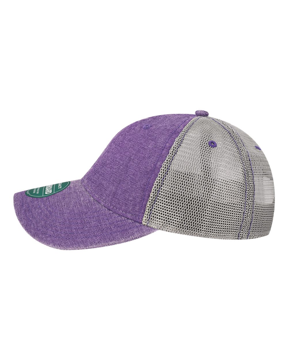 Left View of Purple/ Grey Dashboard Trucker Cap - DTA