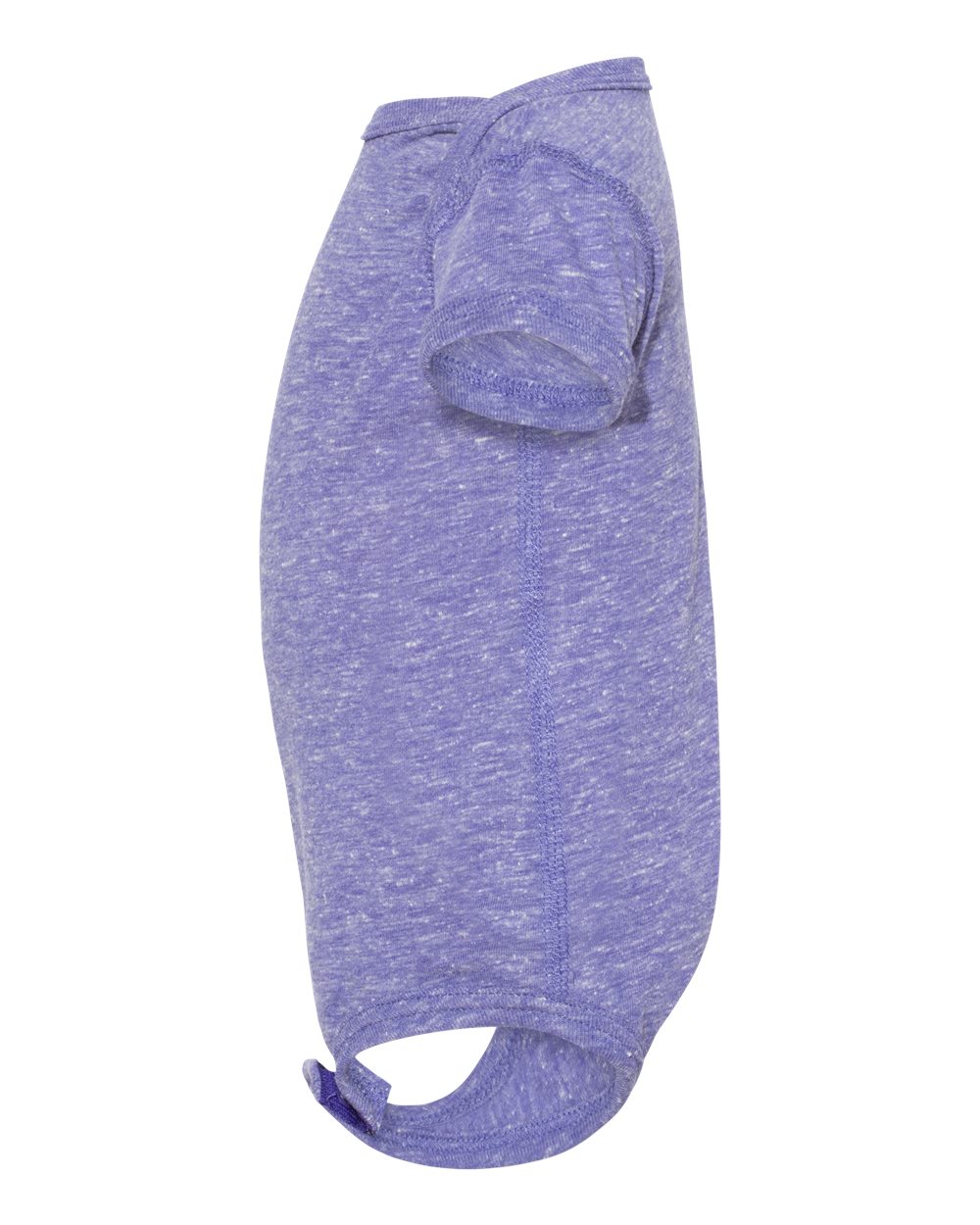 Left View of Purple Melange Infant Harborside Mélange Bodysuit - 4491