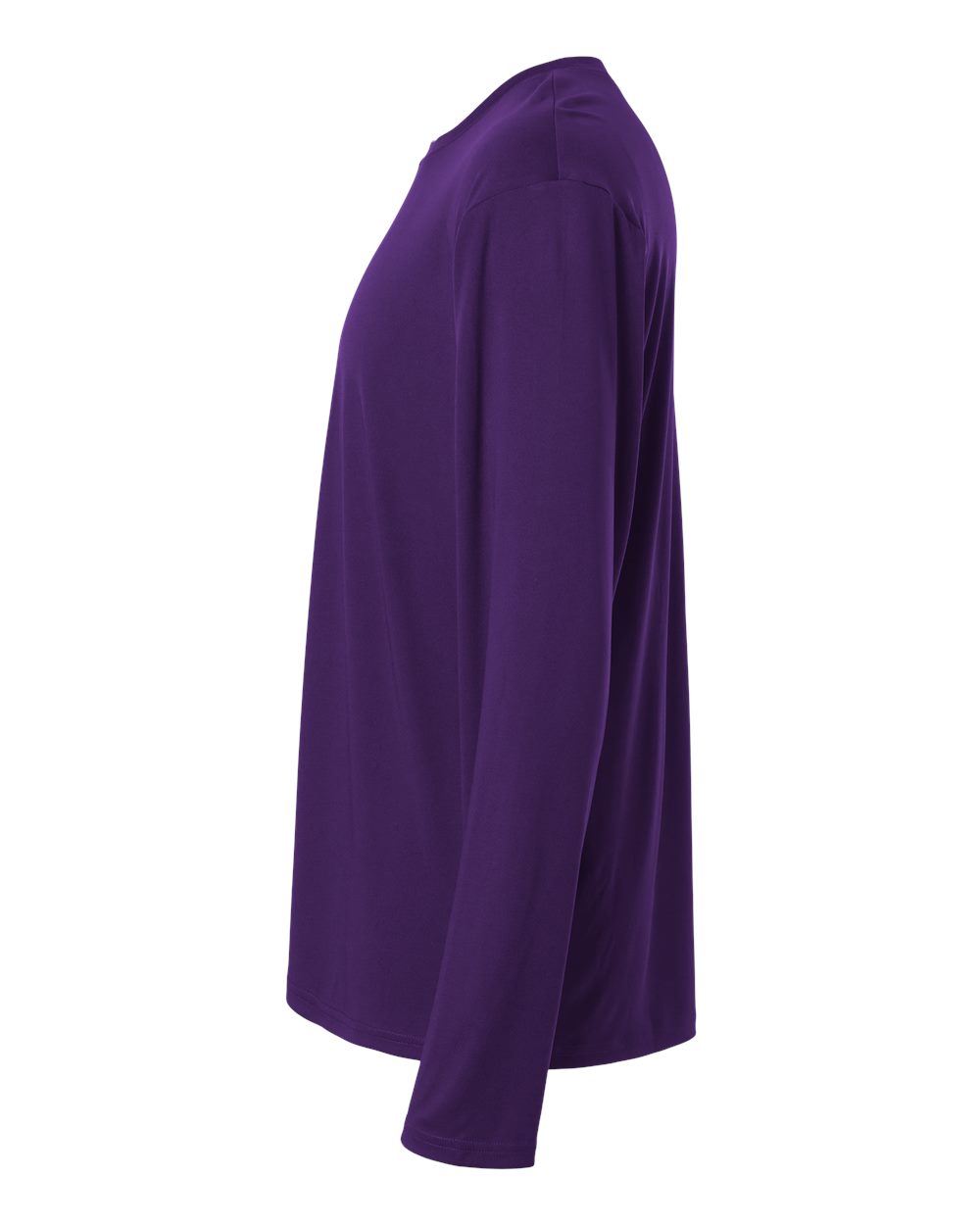 Left View of Purple Pro-Lock Performance Long Sleeve T-Shirt - 48400